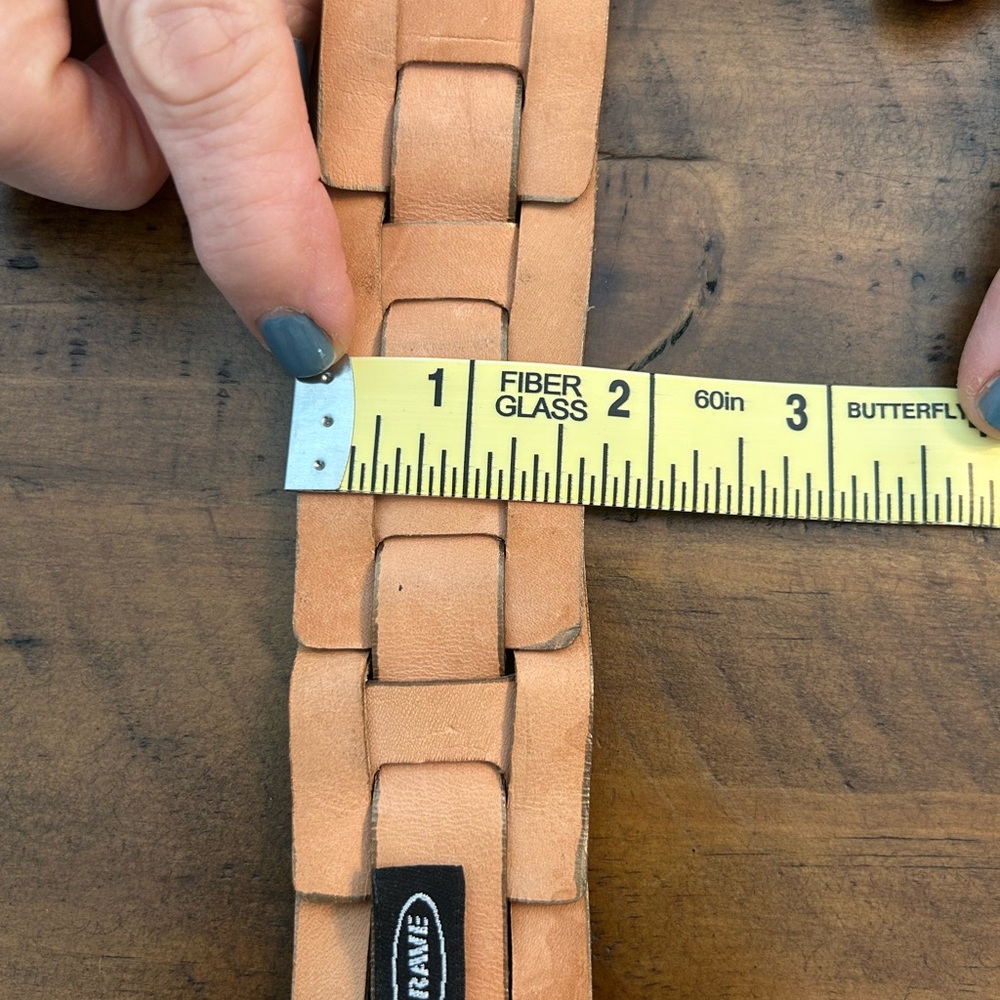 Brave Gold Leather Bracelet Cuff With Adjustable Buckle - Picture 5 of 5